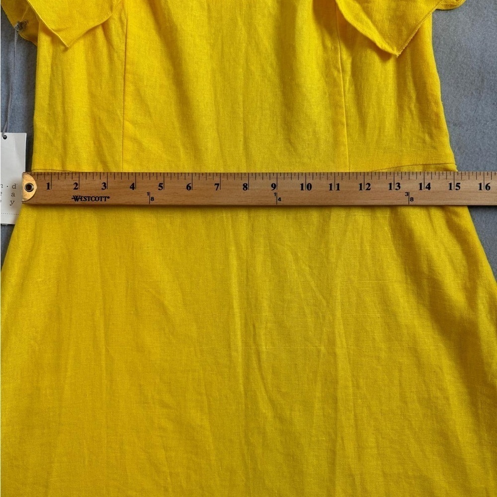 A NEW DAY Yellow Flutter Sleeve A-line Mini Dress Size 4 - Picture 4 of 10